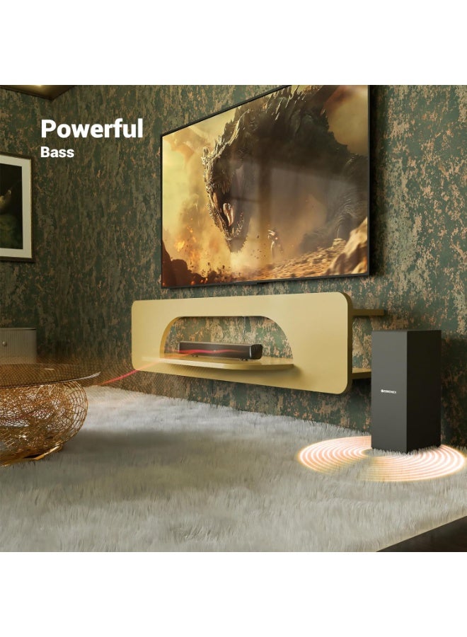 ZEBRONICS 90 Watts, Compact Soundbar, Home Theatre, Dual Driver Soundbar, 11.43cm Subwoofer, HDMI ARC, Bluetooth v5.1, Wall Mountable, Glossy Finish (Juke BAR 200A) - Image 3